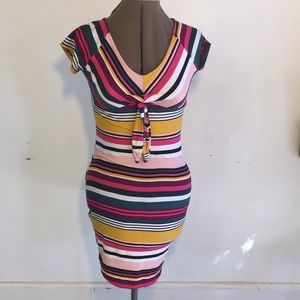 Striped mini dress